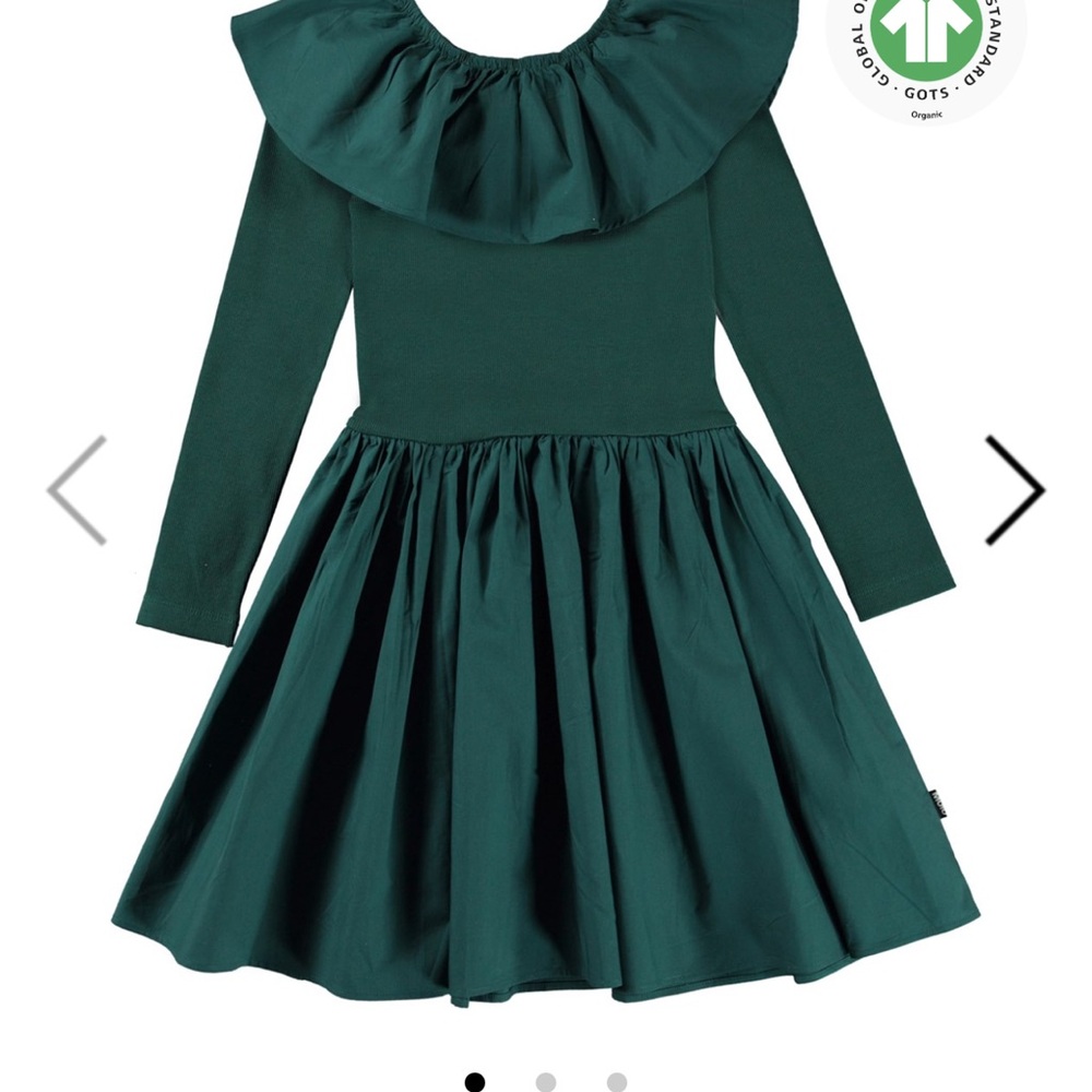Molo Deep Green Formal Kids Dress